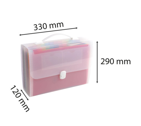 Trieur valisette avec poignée 24 compartiments Crystal - A4