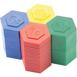 Sachet de 54 poids de 1 à 20g coloris assortis