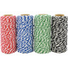 Lot de 4 bobines fils coton 50 mètres bicolores coloris assortis