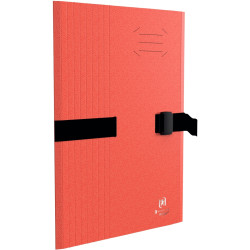 Chemise extensible BICOLOR RECYC+ avec clip et rabat, rouge