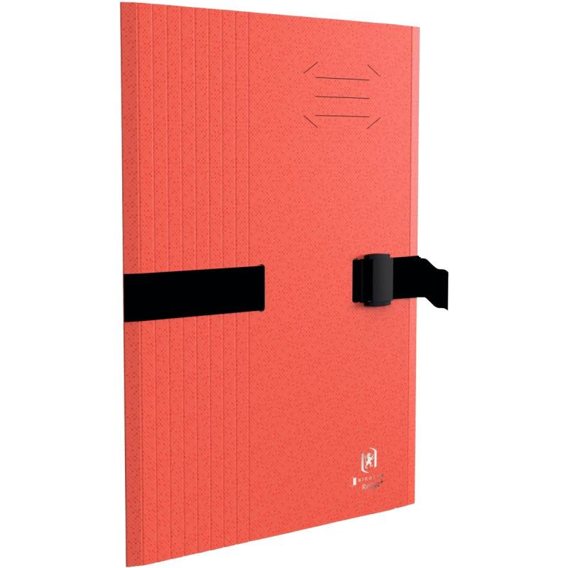 Chemise extensible BICOLOR RECYC+ avec clip et rabat, rouge