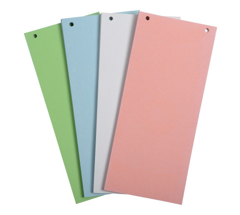 Paquet 100 fiches intercalaires horizontales unies perforées Forever - 105x240mm