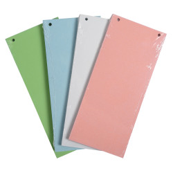 Paquet 100 fiches intercalaires horizontales unies perforées Forever - 105x240mm