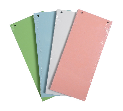 Paquet 100 fiches intercalaires horizontales unies perforées Forever - 105x240mm
