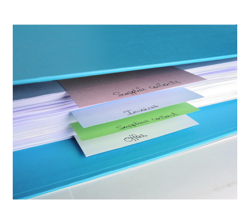 Paquet 100 fiches intercalaires horizontales unies perforées Forever - 105x240mm