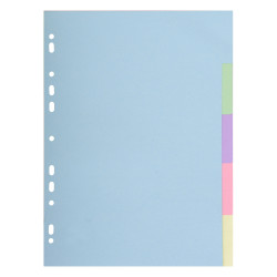Intercalaires carte pastel 170g Forever 5 positions - A4