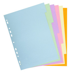 Intercalaires carte pastel 170g Forever 6 positions - A4
