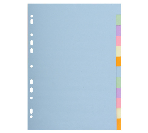 Intercalaires carte pastel 170g Forever 12 positions - A4