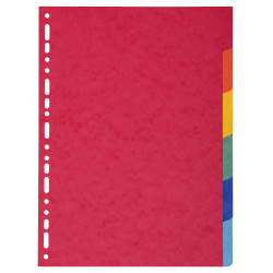 Intercalaires carte marbrée 220g/m2 6 positions - A4
