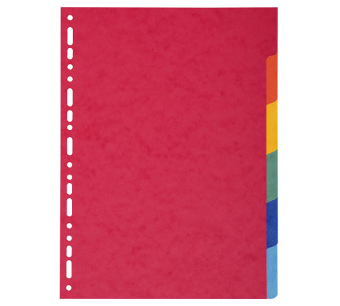 Intercalaires carte marbrée 220g/m2 6 positions - A4