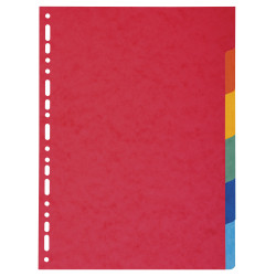Intercalaires carte marbrée 220g/m2 6 positions - A4