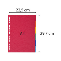 Intercalaires carte marbrée 220g/m2 6 positions - A4