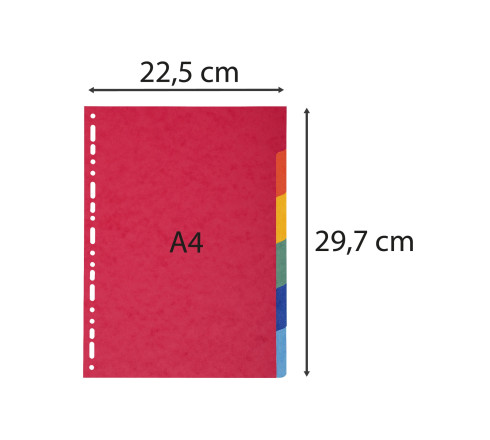 Intercalaires carte marbrée 220g/m2 6 positions - A4