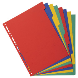 Intercalaires carte marbrée 220g 8 positions - A4