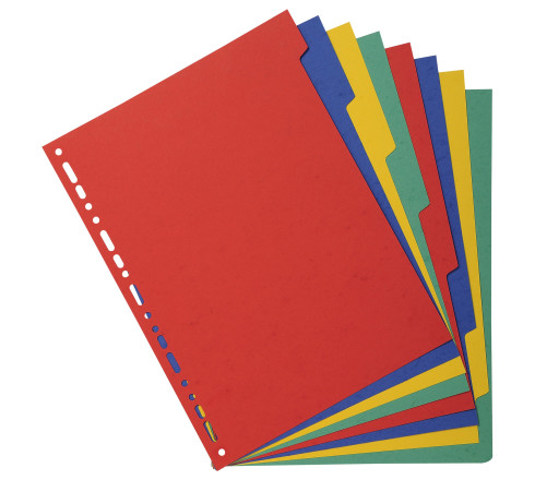 Intercalaires carte marbrée 220g 8 positions - A4