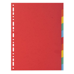 Intercalaires carte 220g 10 positions - A4