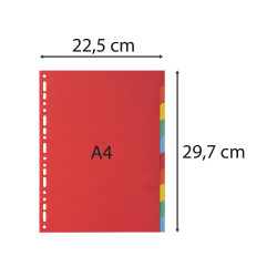 Intercalaires carte 220g 10 positions - A4