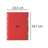 Intercalaires carte 220g 10 positions - A4