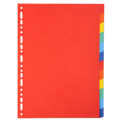 Intercalaires carte 220g 12 positions - A4