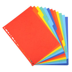 Intercalaires carte 220g 12 positions - A4