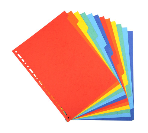Intercalaires carte 220g 12 positions - A4