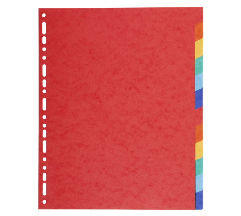 Intercalaires carte 220g 12 positions - A4 maxi