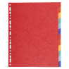Intercalaires carte 220g 12 positions - A4 maxi