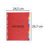Intercalaires carte 220g 12 positions - A4 maxi
