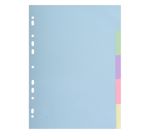 Intercalaires carte pastel 170g Forever 5 positions - A4+