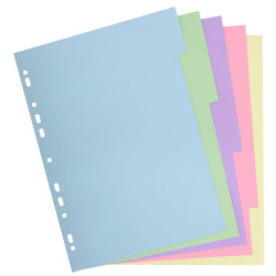 Intercalaires carte pastel 170g Forever 5 positions - A4+
