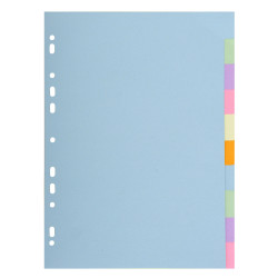Intercalaires carte pastel 170g Forever 10 positions - A4+