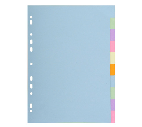 Intercalaires carte pastel 170g Forever 10 positions - A4+