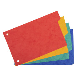 Intercalaires pour fiches bristol carte lustrée 225g/m2 4 positions - 100x150mm