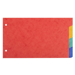 Intercalaires pour fiches bristol en carte lustrée 225g/m2 4 positions - 125x200mm