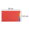 Intercalaires pour fiches bristol en carte lustrée 225g/m2 4 positions - 125x200mm