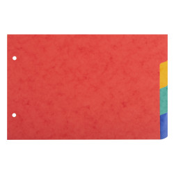 Intercalaires pour fiches bristol carte lustrée 225g/m2 4 positions - A5 148x210mm