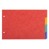 Intercalaires pour fiches bristol carte lustrée 225g/m2 4 positions - A5 148x210mm