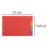 Intercalaires pour fiches bristol carte lustrée 225g/m2 4 positions - A5 148x210mm