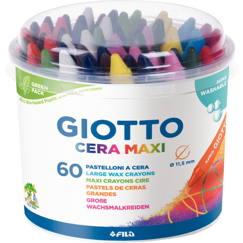 Pot de 60 craies cire Ceramaxi assortis
