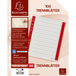 Intercalaire carton microperforé