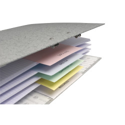 Paquet 100 fiches intercalaires horizontales unies perforées - 105x240mm