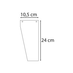 Paquet 100 fiches intercalaires trapézoïdales unies perforées Forever - 105x240mm