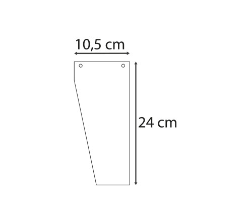 Paquet 100 fiches intercalaires trapézoïdales unies perforées Forever - 105x240mm