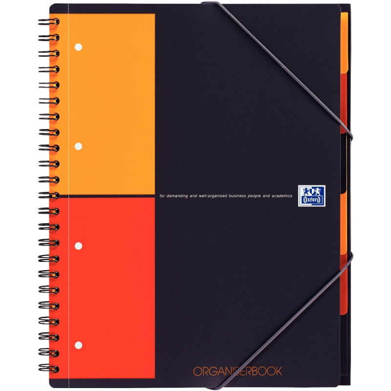 Cahier-trieur à reliure intégrale ORGANISERBOOK format A4+ quadrillé 5