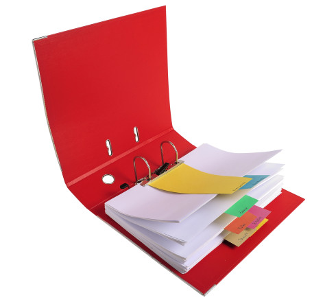 Paquet 100 fiches intercalaires trapézoïdales unies perforées Forever - 105x240mm