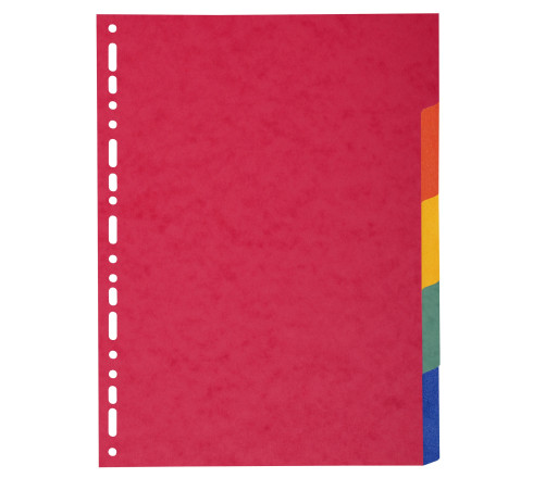 Intercalaires carte lustrée 225g 5 positions - A4