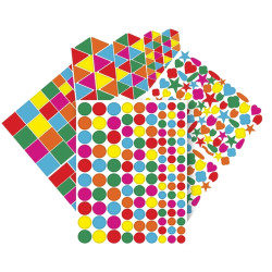 Pochette de 7920 gommettes géométriques adhésives repositionnables for
