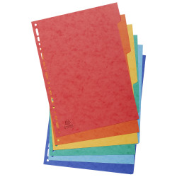 Intercalaires carte lustrée 225g 6 positions - A4
