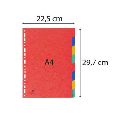 Intercalaires carte lustrée 225g 8 positions - A4