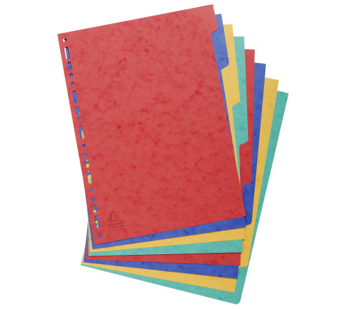 Intercalaires carte lustrée 225g 8 positions - A4